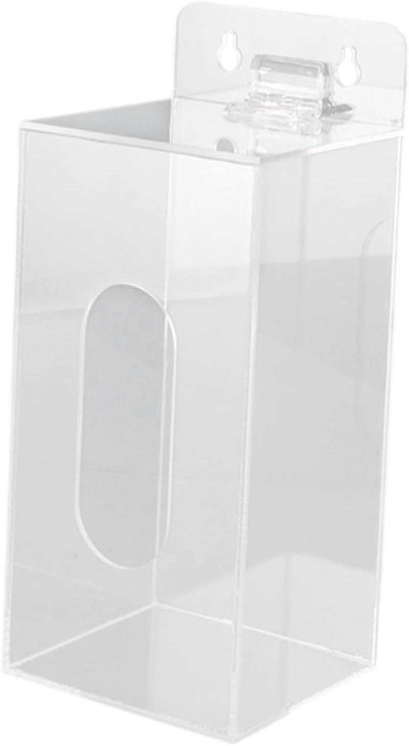 Acrylic Glove Dispenser Glove Rack Rack Storage Container Clear Wall Mount for Beard Covers Gloves Shoe Cover Restaurant Lab, 2 Grids