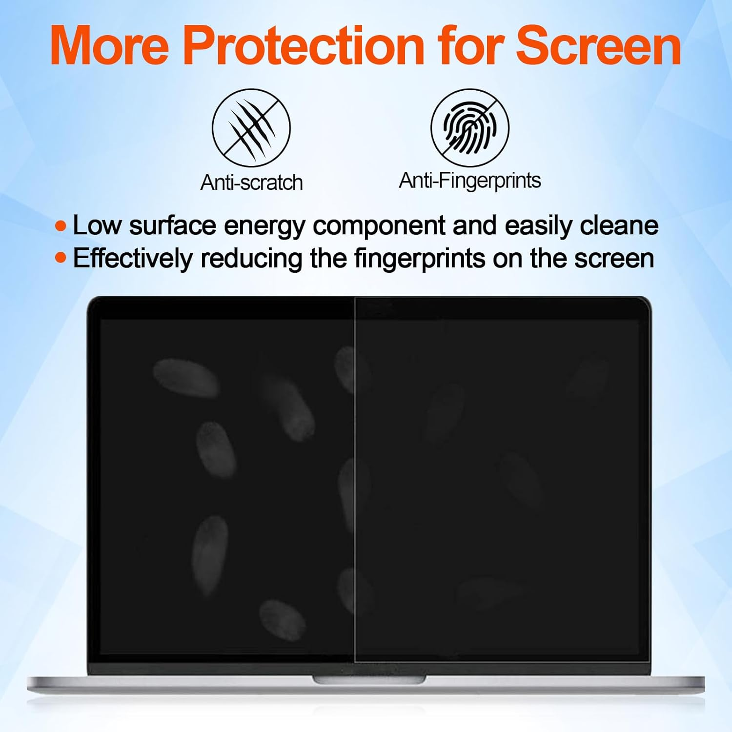 [2-Pack] T Tersely PET Screen Protector for Macbook Air 13.6-Inch (2025/2024 2022, A3113,A2681, M4/M3/M2), Ultra Clear HD Anti-Fingerprint Protective Film image number 2