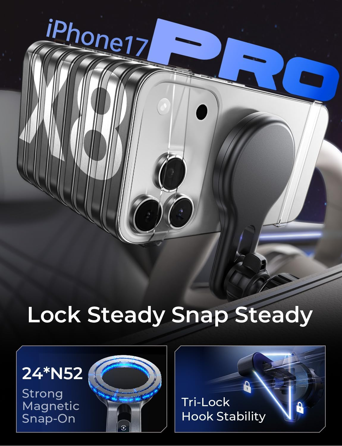 Magsafe Car Mount Charger (Dark Gray) image number 6