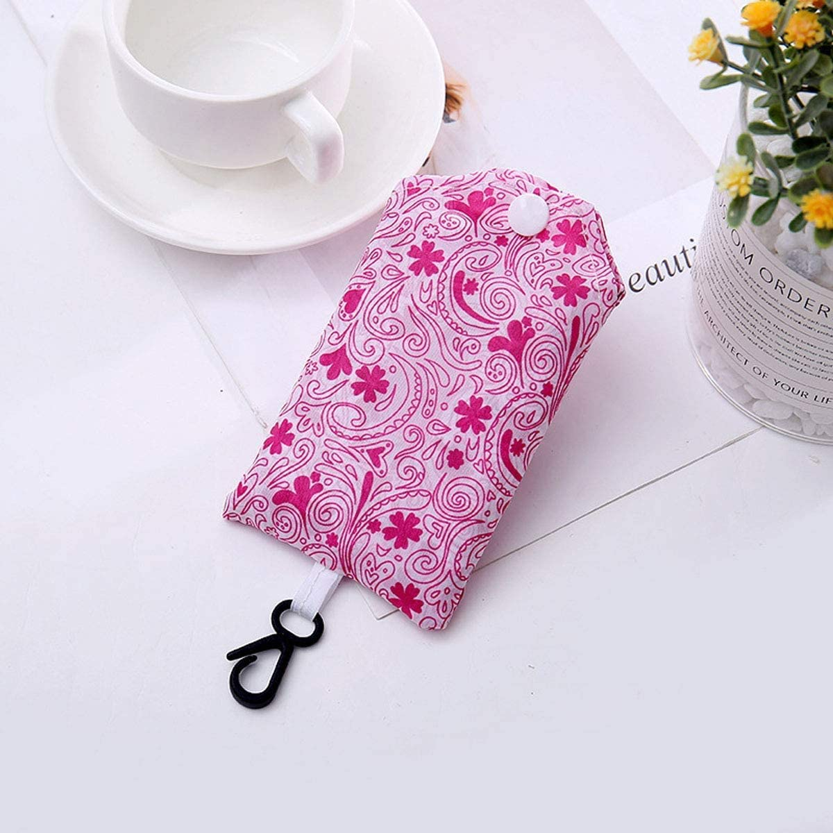 6 Pack Fold up Shopping Bag Reusable Grocery Bags Foldable Portable Storage Bags and Handy Travel Bags for Shopping,Outdoor Travel,Camping Hiking Random Pattern image number 4