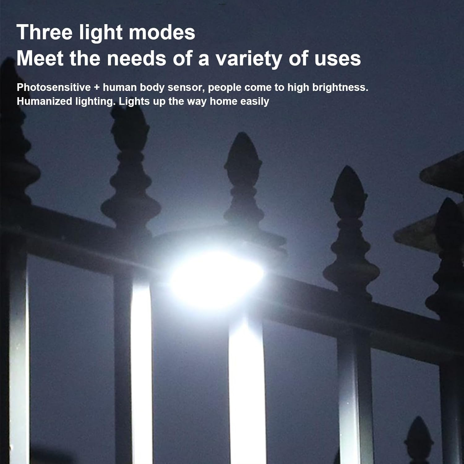 Clip on Solar Lights | Solar Powered Light outside for Gutters | 300LM Motion Sensor Decorative Security Lighting Small Garden Decor for Patio, Grill & Fence - Led image number 1