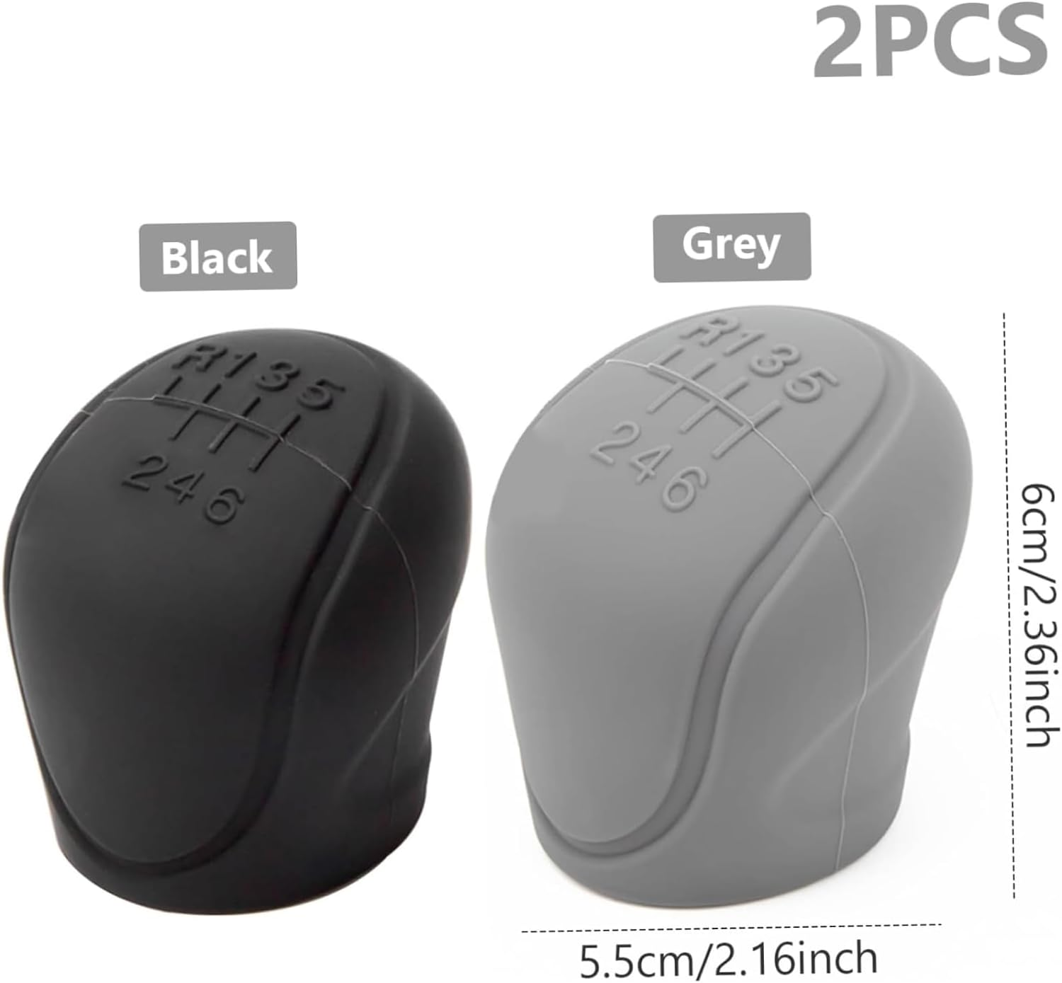 2 PCS Car Shift Cover, Environmentally Friendly Silicone Open Anti-Slip Automatic Knob Gear Lever Protective Cover, Universal Decorative Accessories, Suitable for Most Car Models image number 1