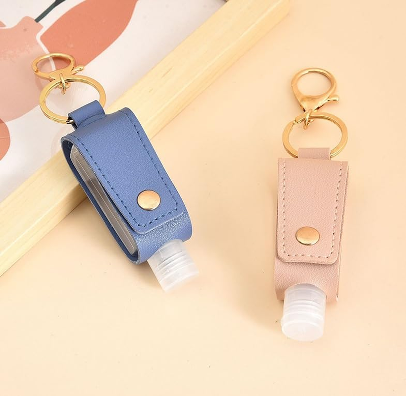 Portable Empty Travel Bottle Keychain Hand Sanitizer Bottle Holder 3 Pack Squeeze Bottle Refillable Containers for Toiletry Shampoo Lotion Soap (Style 1, One Size) image number 4