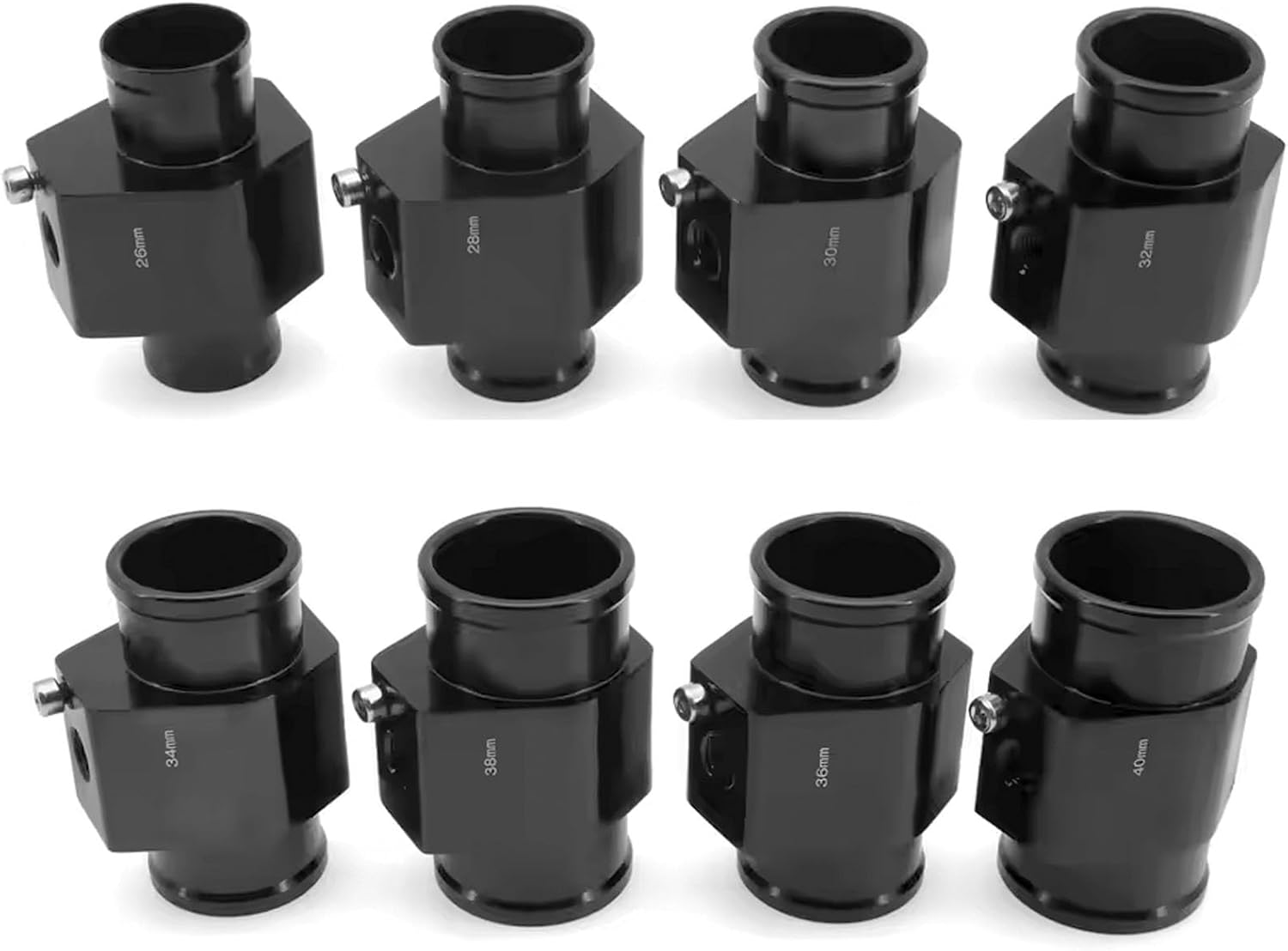 28Mm Universal Water Coolant Temperature Sensor Adapter with 2 Stainless Steel Hose Clamps &ndash; Radiator Hose Fitting for Temp Sensor Replacement image number 2