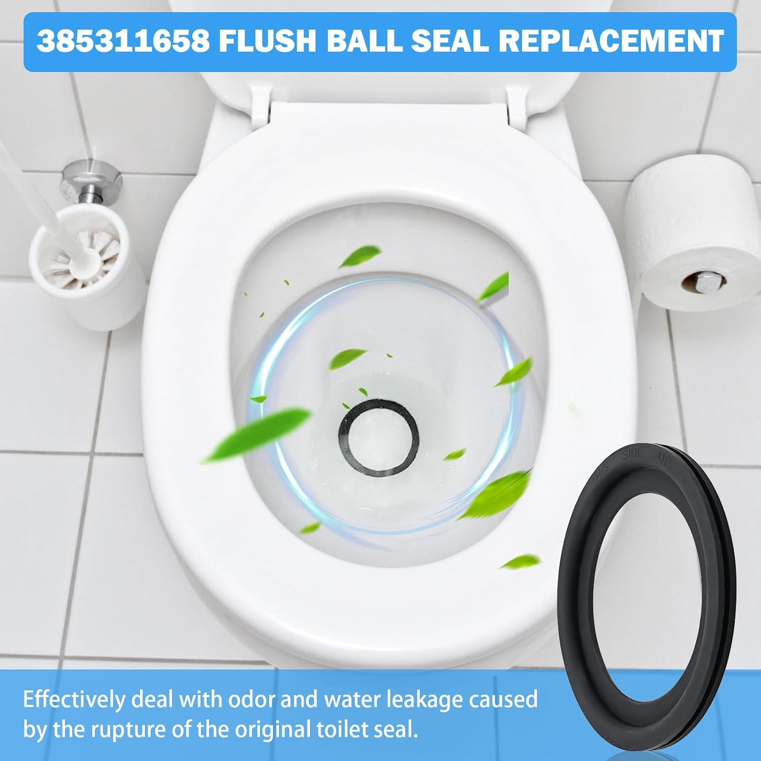 385311641 RV Toilet Water Valve Kit Replacement for Sealand Dometic RV Toilets 300, 301, 310, 311, 320, 321, Camper Trailer RV Pedal Flush Toilet Repair Kit with 385311658 Flush Ball Seal image number 3