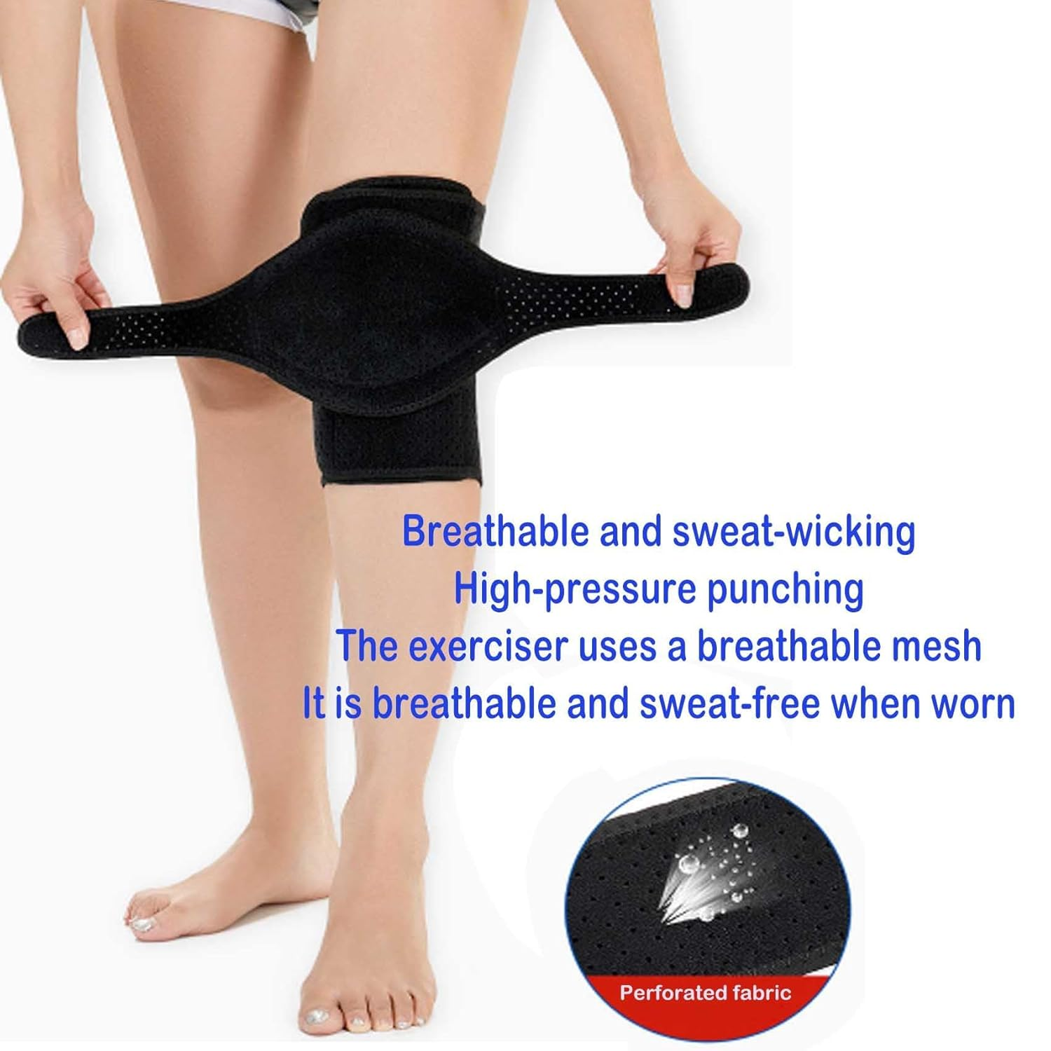 Knee Assistive Device, Knee Protection Booster, Kneebooster Brace Joint Support Spring Stabilizer, Adjustable Spring Loaded Kneebrace for Reduces Pressure on the Joint (Black, 1Pcs) image number 5
