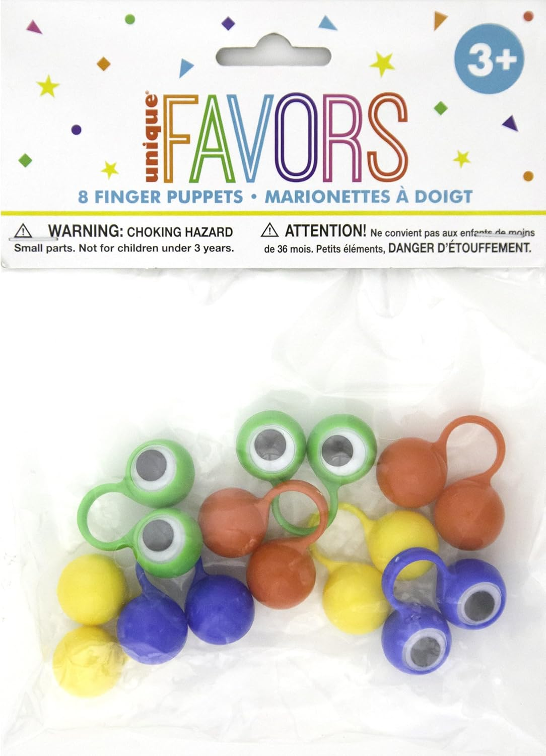 Unique Party 84742 - Googly Eyes Finger Puppet Party Bag Fillers, Pack of 8 image number 4