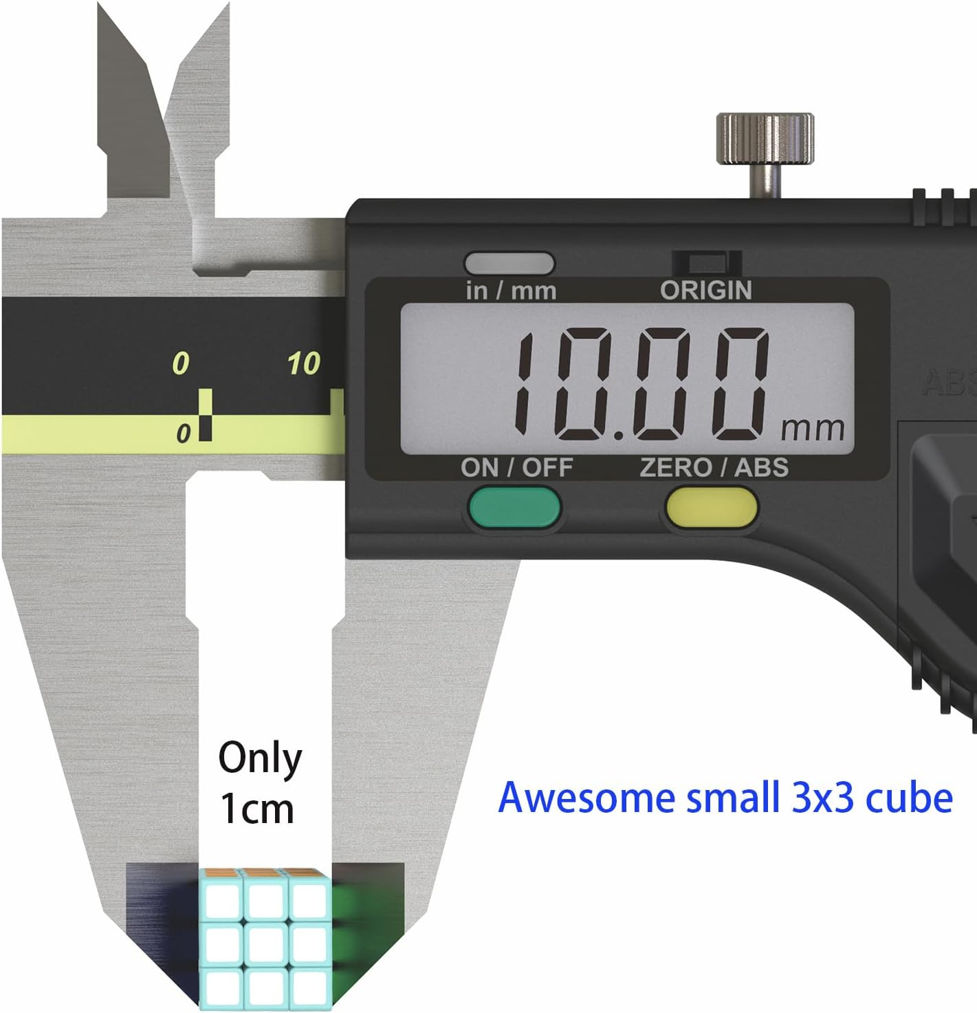 Mini Cube 3X3 - Cube Lab 1X1X1Cm Smallest Cube, Smooth Magic Cube Puzzle for Kids and Adult (Blue) image number 1