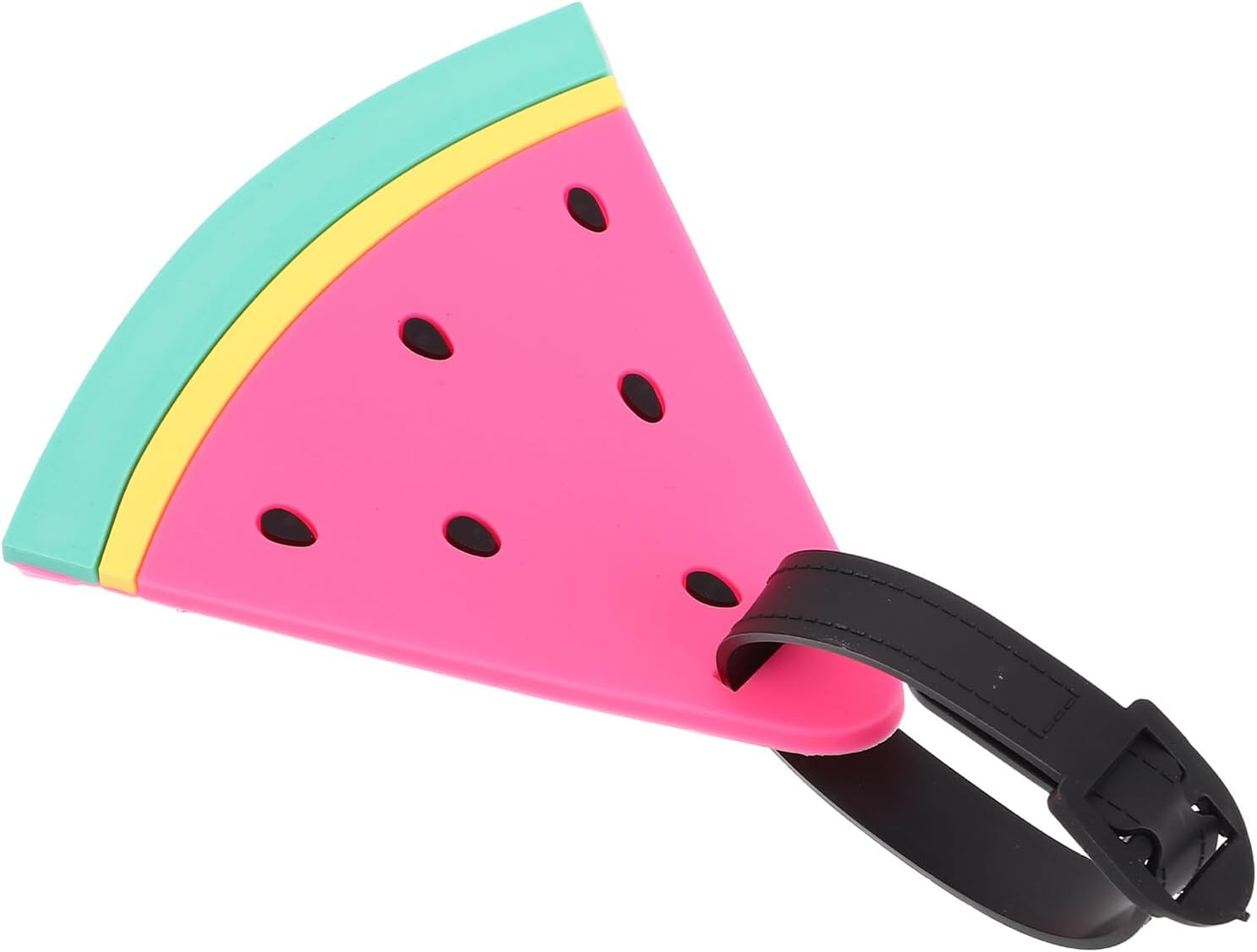 LRXIYODE Cute Watermelon PVC Luggage Tags for Women Lightweight Travel Suitcase Identifiers Fruit-Shaped Baggage Labels for Beach Holiday Trips image number 2