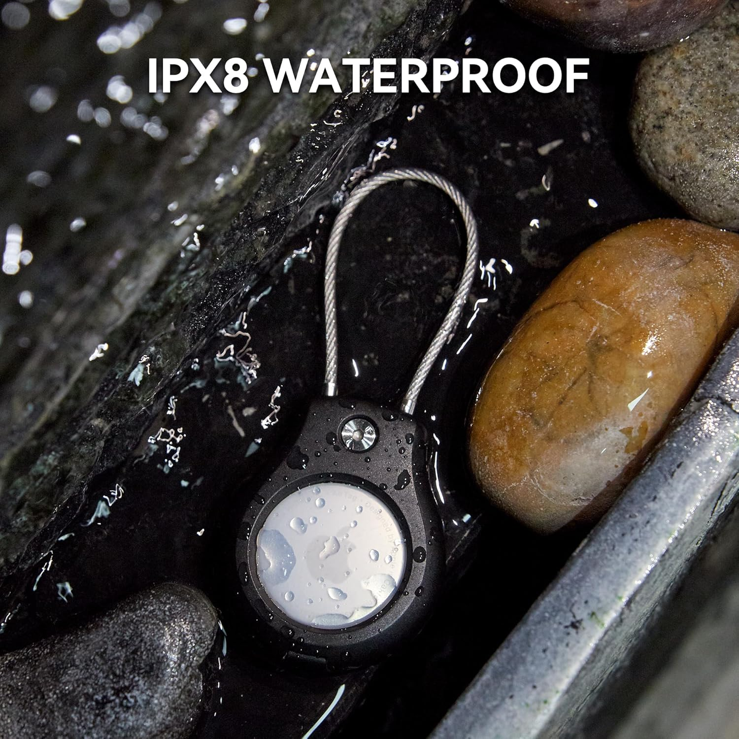 Airtag Keychain Holder 2 Pack, Waterproof Lock Airtag Case, Compatible with Apple Airtags Keyring, Ultra Secure for Luggage, Key Ring Key Chain Luggage Tag Backpack& More image number 5