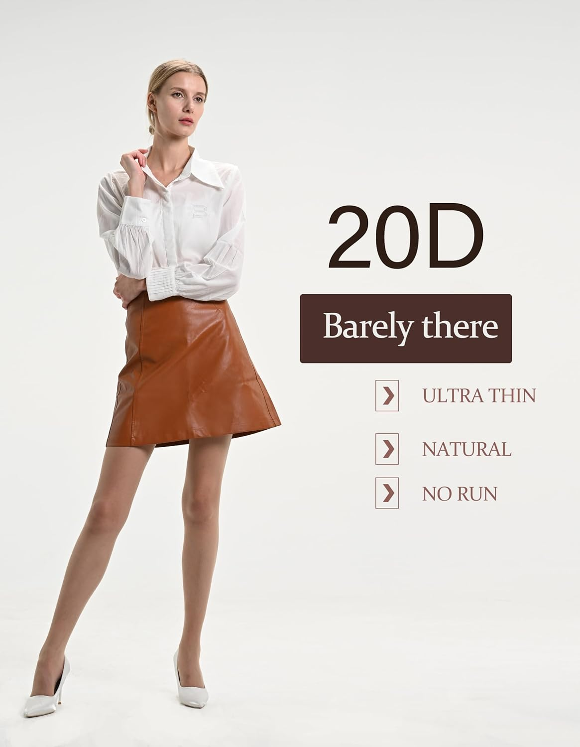 Cozywow 2 Pack Sheer Pantyhose for Women, Ultra Thin Control Top Tights, 20 Denier Hosiery Stockings with High Waist