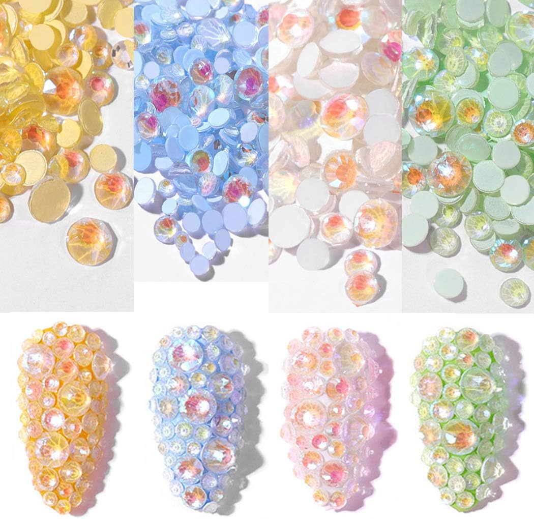 Ranvi 3D Luminous Nail Art Rhinestone Gem Kit Party Theme Luminous 4 Pack(Luminous 1) image number 3