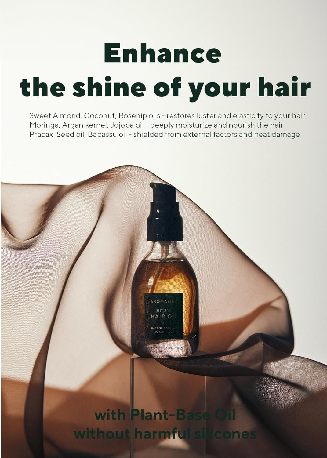 AROMATICA - Ritual Hair Oil Jasmine & Vetiver 50Ml image number 3