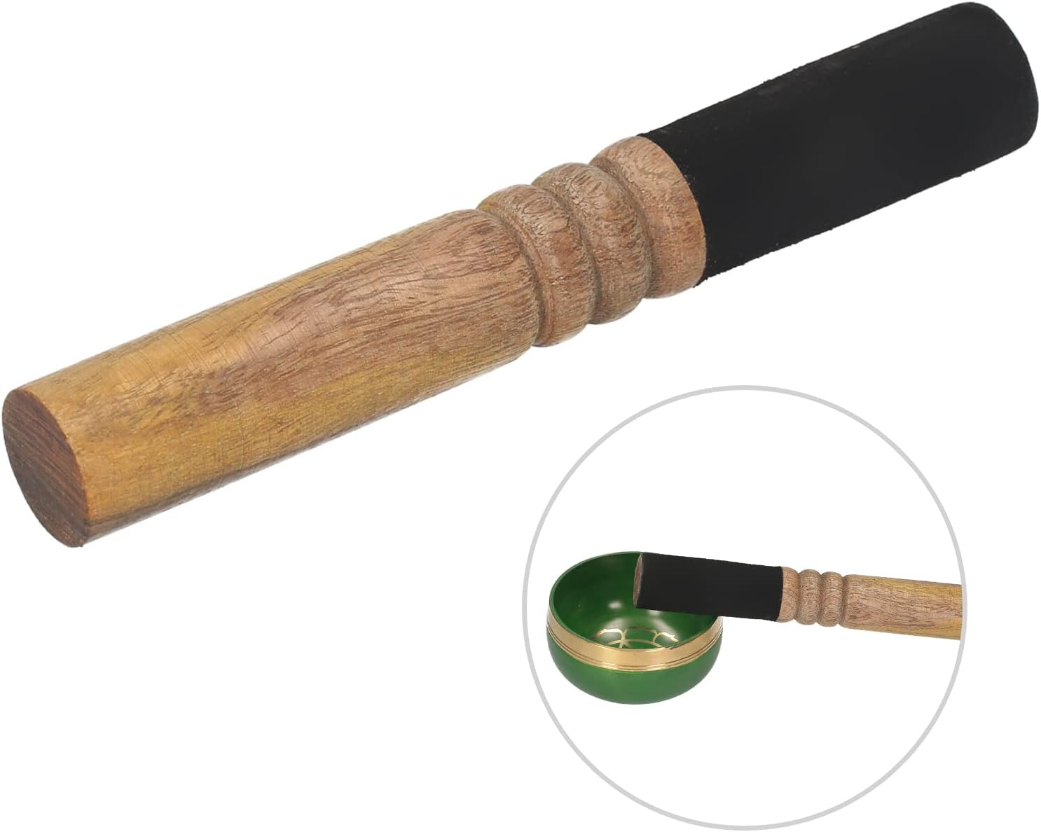 Mingzhe Tibetan Singing Bowl Mallet Buddha Sound Bowl Wood Striker Meditation Sound Bowl Mallet Wooden Stick for Healing Mindfulness Relaxation Yoga