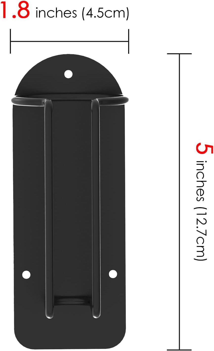 Adorila 2 Pack Wall Mounted Curling Iron Holder, Hair Styling Tool Organizer, Hair Tools Holder Compatible with Dyson Airwrap and Dyson Corrale (Black) - Silver image number 6