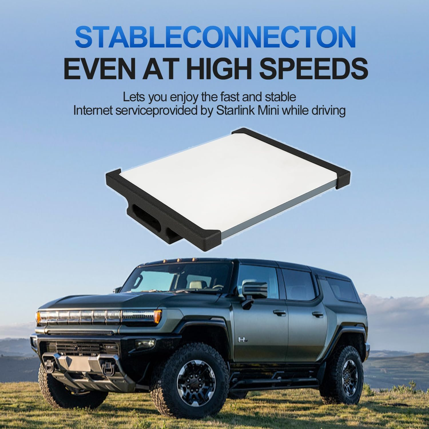 Starlink Mini Roof Rack Mount - Screw-On Car Roof Railway Mount for Off-Road Vehicles, Durable Uv-Resistant ASA, Starlink Mini Accessories (Black) image number 4