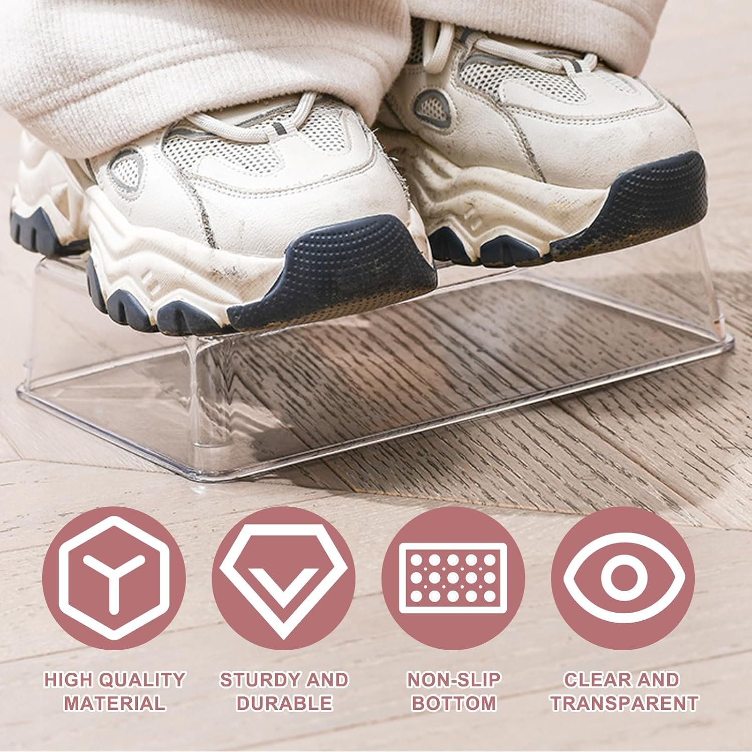 Clear Plastic Drawer Organizers Set, 4-Size Versatile Bathroom and Vanity Organizer Trays, Non-Slip Storage Containers for Makeup, Jewelries, Bedroom, Kitchen Utensils and Office（25Pcs） image number 1