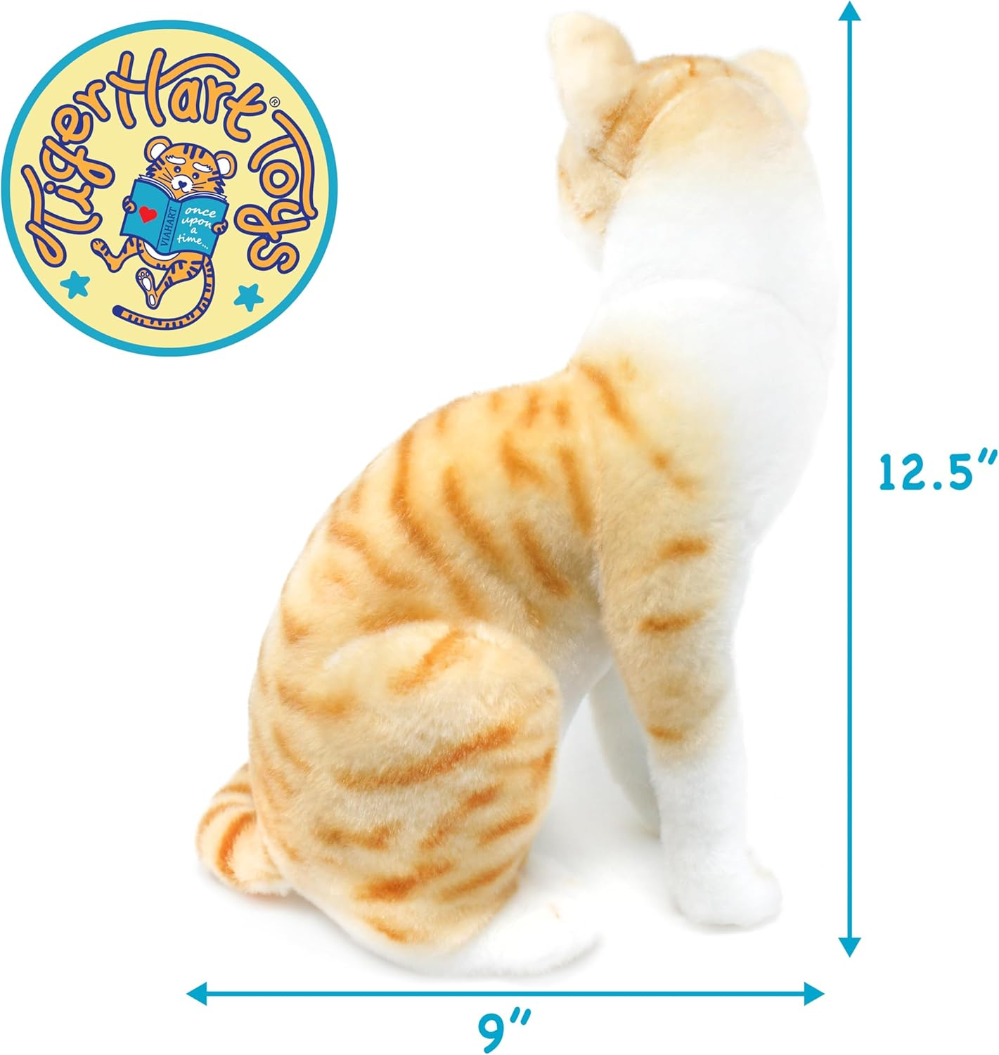 Tobias the Orange Tabby Cat - 12 Inch Stuffed Animal Plush - by Tigerhart Toys image number 3