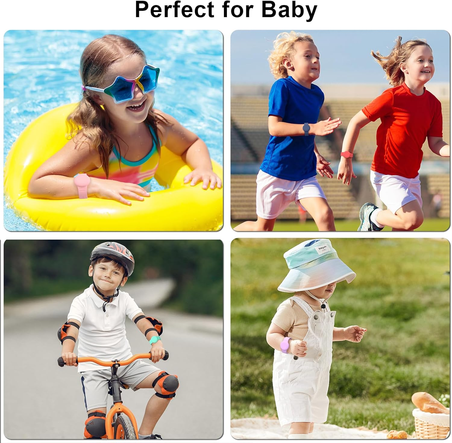 [2 Pack] Waterproof Airtag Band for Apple Airtags 2021, Airtag Holder Case Cover with Silicone Adjustable Airtag Watch Band, Anti-Lost Lightweight Secure Soft Strap Loop for Child, Toddler, Kids image number 2