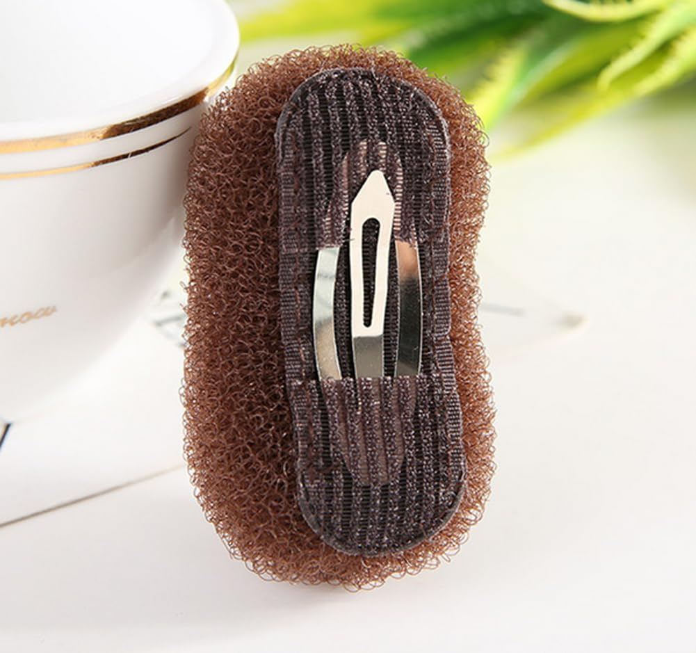 ASTRQLE 2 Pcs Hair Volume Clip Bump It up Hair Clip Sponge Bump It up Volume Inserts Hair Base Hair Pad Do Beehive Hair Base Hair Styling Tools for Women Girls(Brown) image number 1