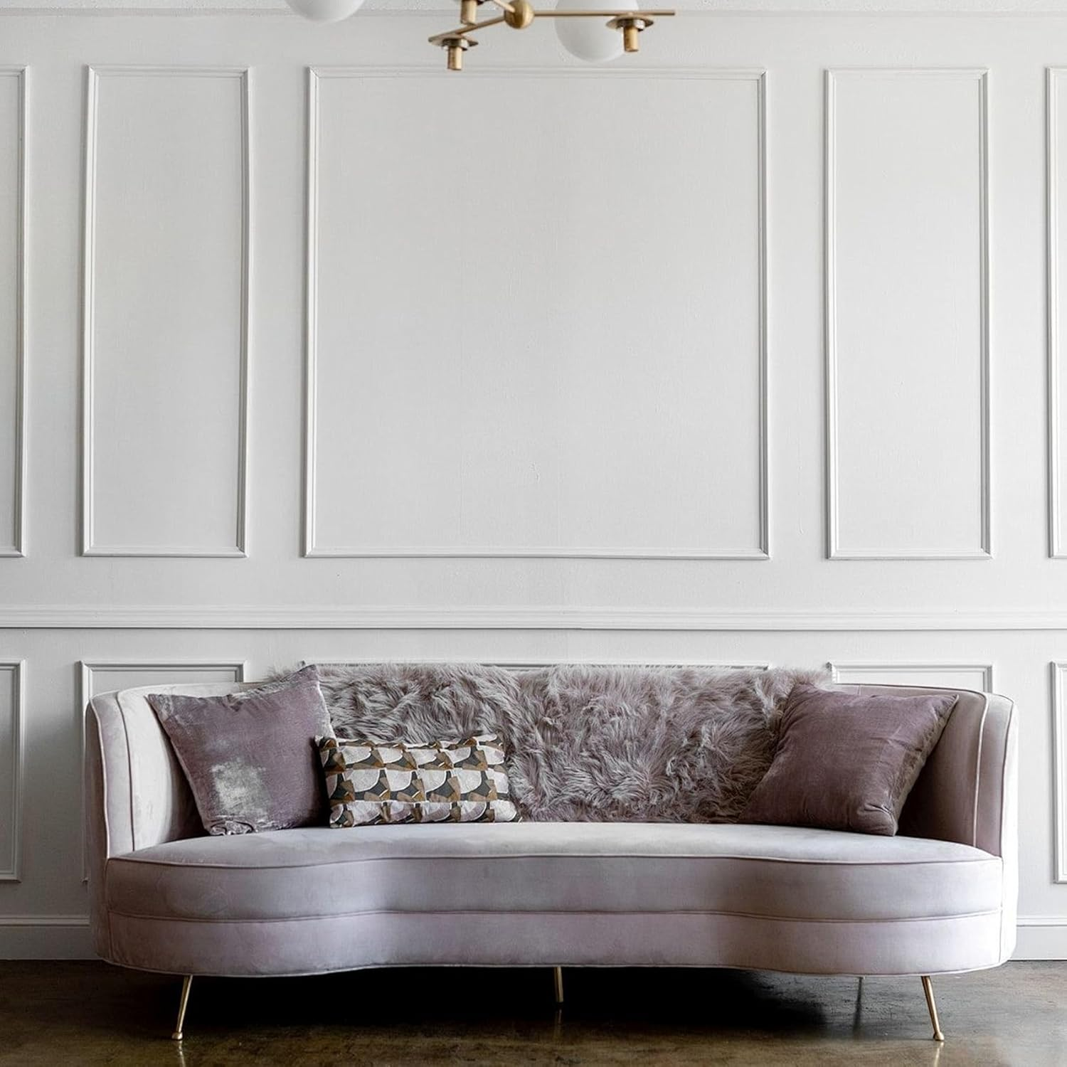 Coengwui Peel and Stick Wall Molding, Chair Rail Wainscoting Panel, Finish Trim for Home Decoration (Paintable White, 9.8Ft X 1.1In) image number 4