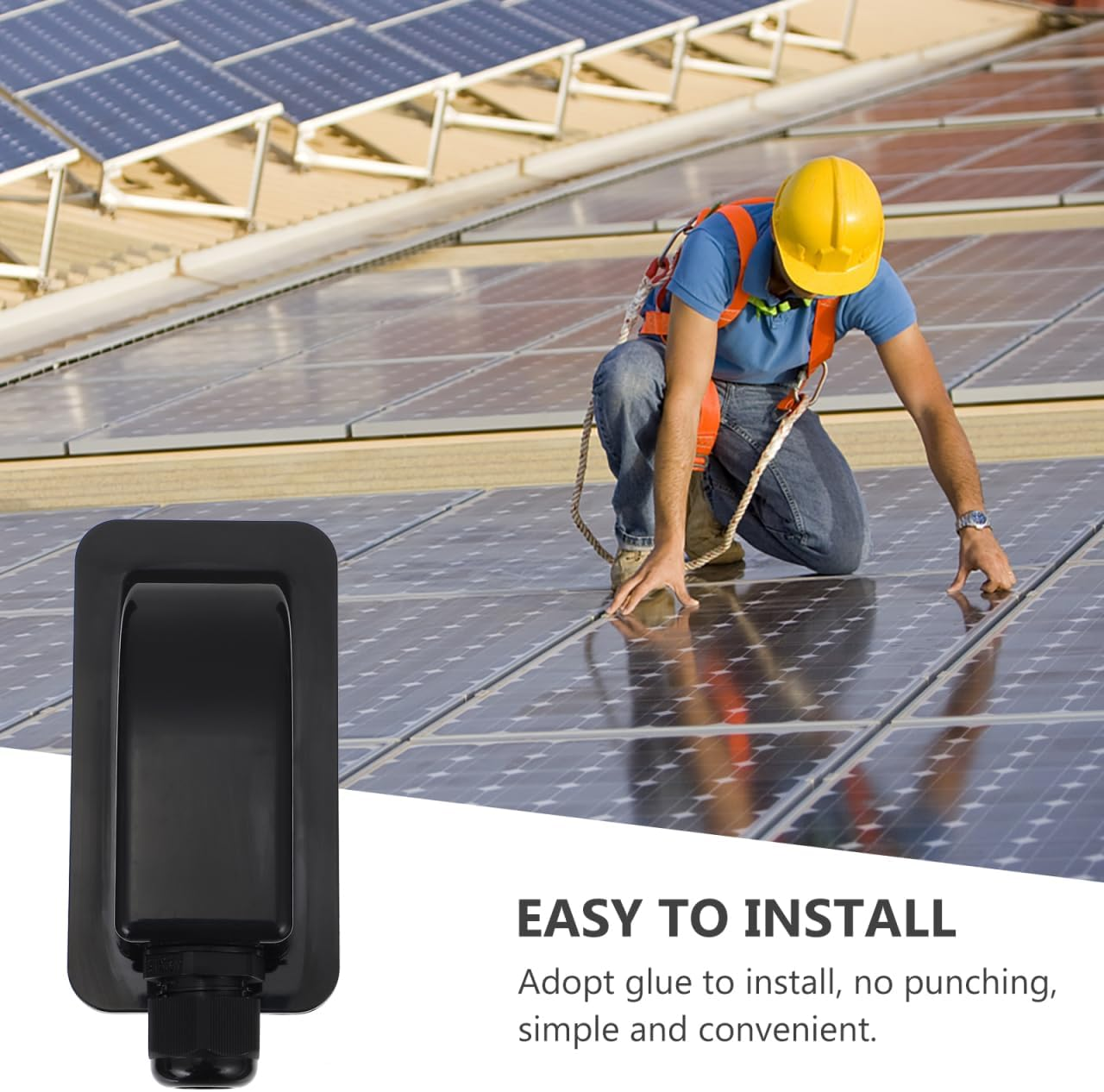 Yardwe Single Hole Junction Box Marine Wire Cable Clips Black Cable Glands Solar Single Cable Gland Solar Single Cable Entry Gland Solar Cable Gland Abs Black Frame Coaxial image number 6