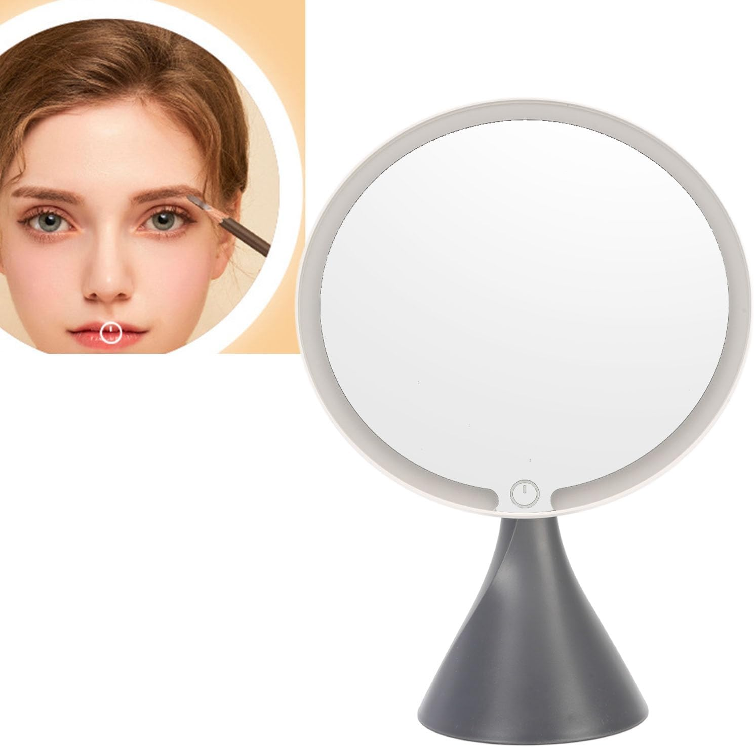 Dpofirs Rechargeable Travel Makeup Mirror, Portable Mirror with 3 Easy Settings, Illuminated Vanity Mirror for Women and Girls image number 3