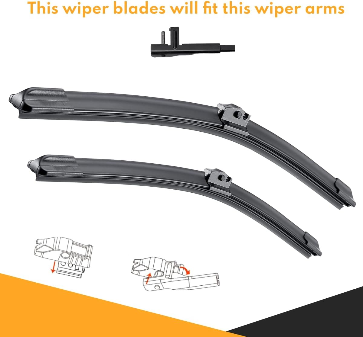 Windscreen Wiper Blades for Holden Astra AH 2004-2009 Set 22" + 18" Inches Sizes Front Replacement Driver Passenger Side Pair Wipers (2 Pcs Kit) image number 5