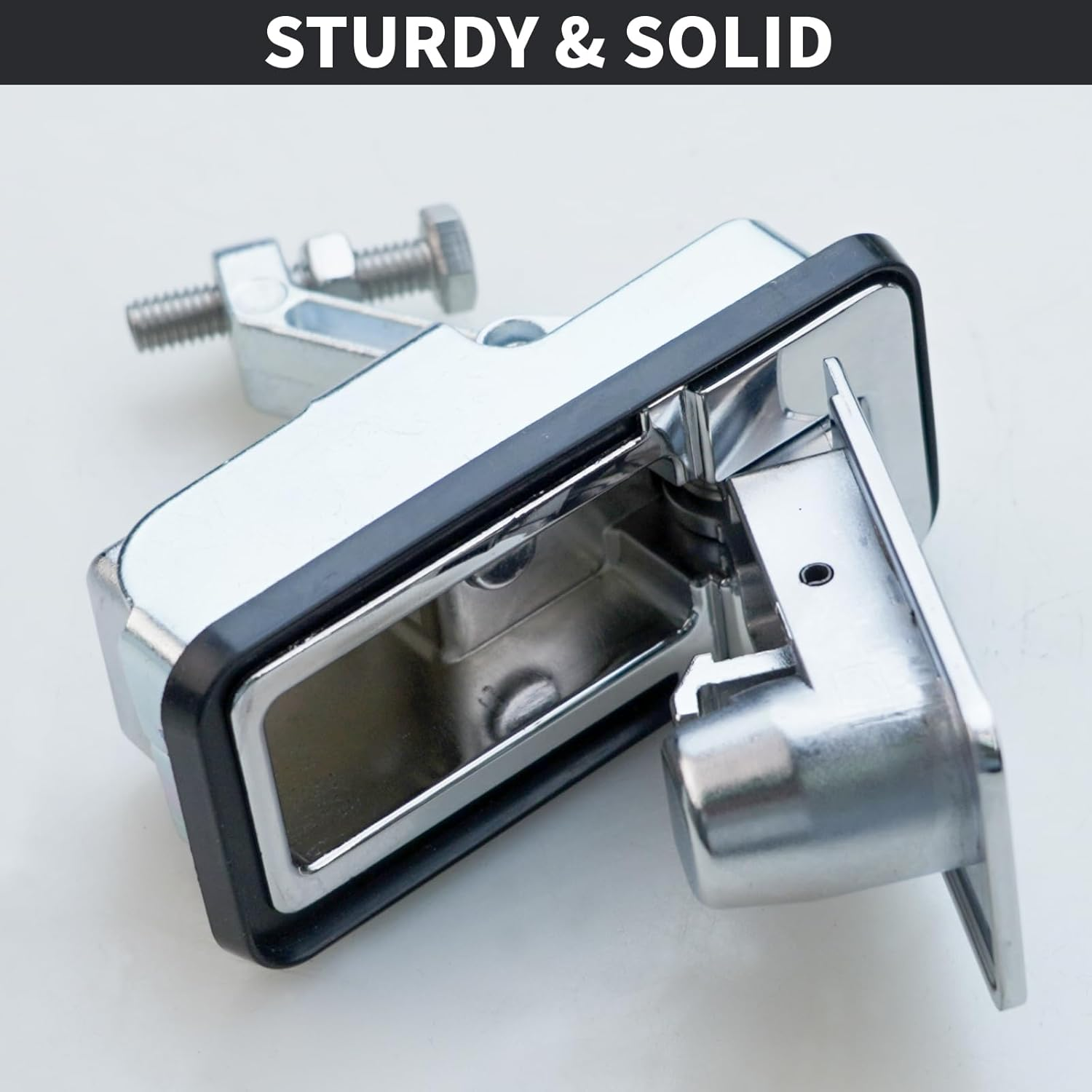 Loclink Compression Latch Lock Marine Grade Zinc Alloy for Boat Hatches, RV Camper Adjustable Lever Push Nutton Latches Hand Operated, 2-Pack with 4 Keys