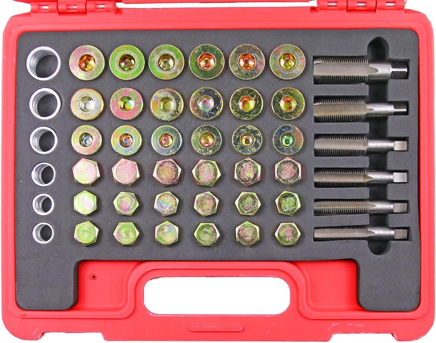 114Pc M13 - M22 Oil Pan Thread Repair Kit Sump Gearbox Drain Plug Tool Set image number 3