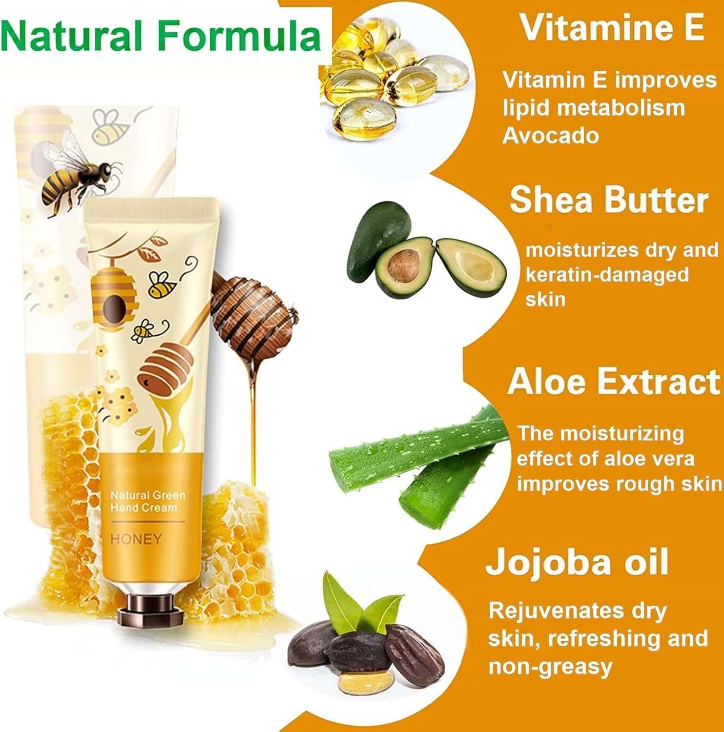 10Pack Hand Cream Set，Natural Botanical Moisturizing Hand Care Cream Gift Set，Mini Hand Lotion for Women，Mothers Day Gifts image number 2