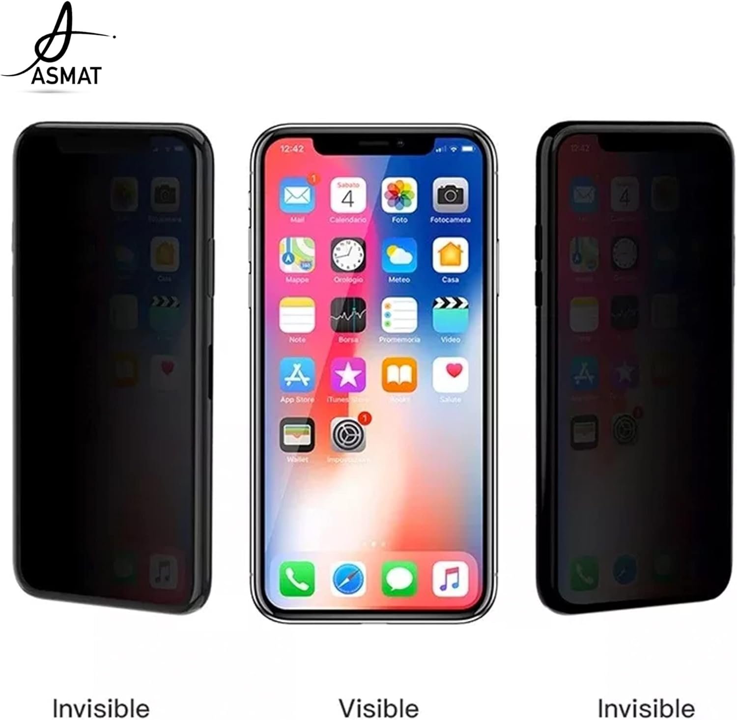 ASMAT Matte Ceramic Privacy Screen Protector for Iphone 11, 12, 13, Mini, Pro, Pro Max Tempered Glass Film Case Friendly 9H Hardness anti Spy for Apple (For Apple Iphone 13/13Pro) image number 4