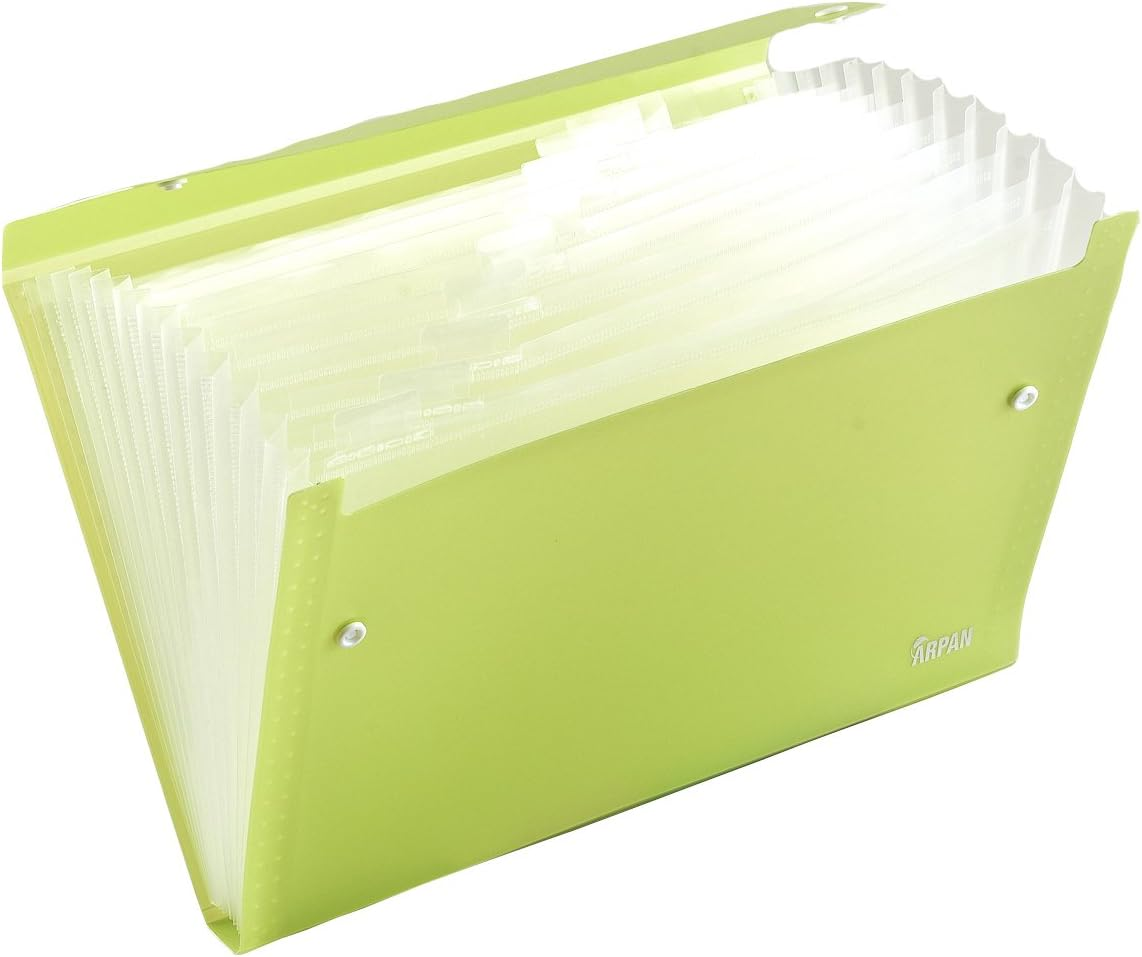 A4 Expanding File 13 Gusset Pocket Organiser Folder Wallet with Stud Wallet Stud Wallet Case (Purple)