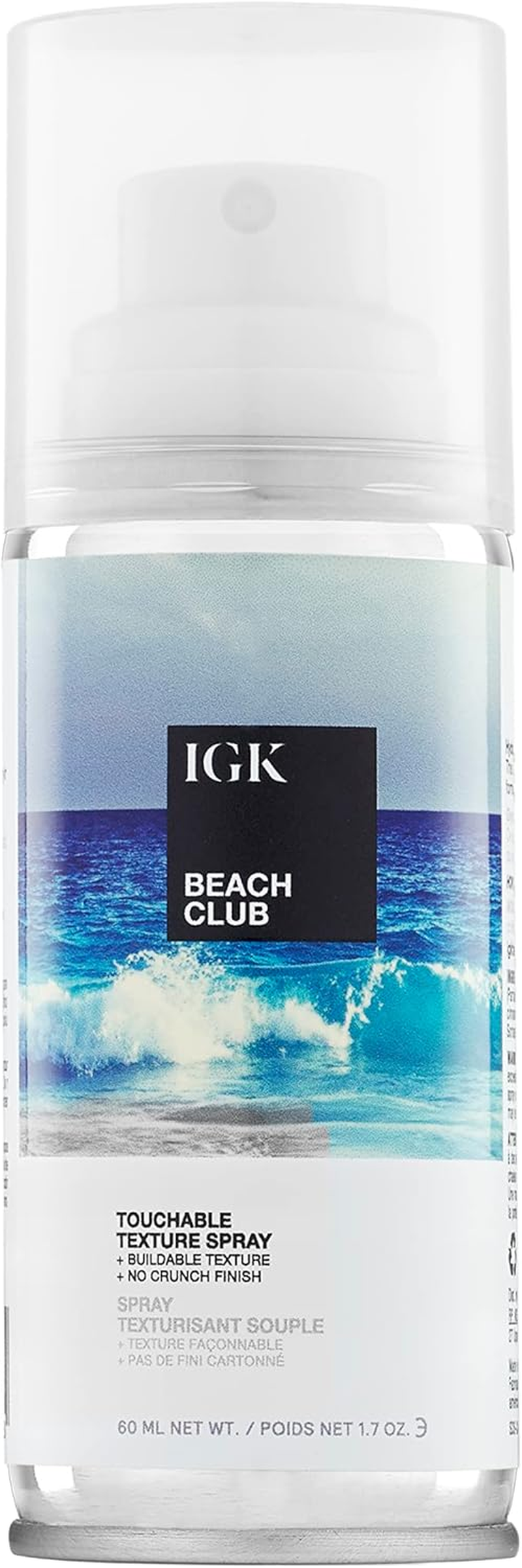 IGK BEACH CLUB Touchable Texture Spray Travel | Hold + Volume + Lightweight | Vegan + Cruelty Free | 1.7 Oz image number 2