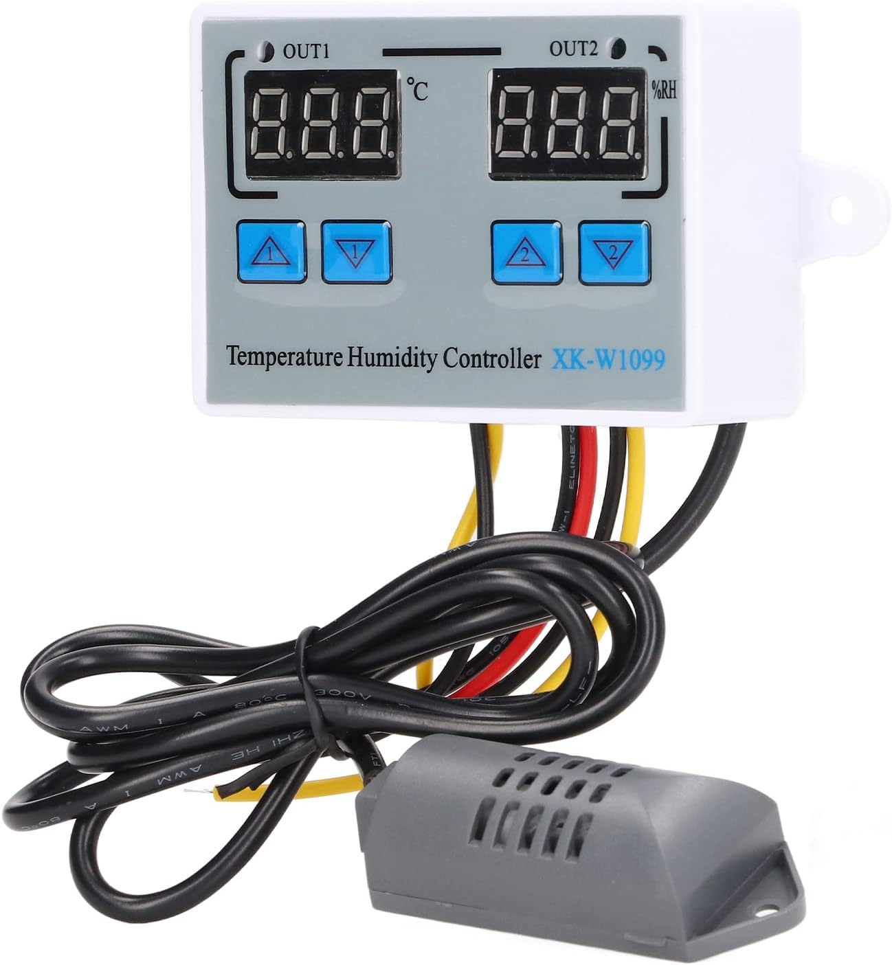 Industrial Digital Thermostat Switch with Dual Display Window, Heating Cooling Function, Ideal for Greenhouse Control, PC/ABS Fireproof Material image number 5