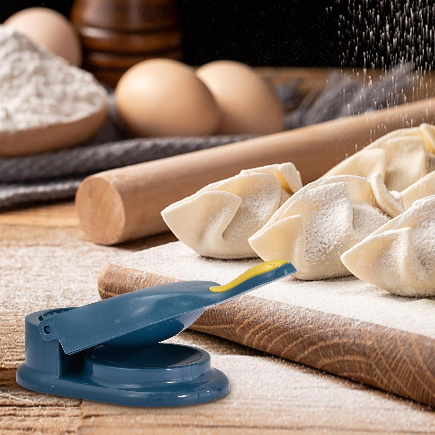 Shurzzesj Dumpling Dough Press | 2 in 1 Dough Press Cutter,Dough Presser Dumpling Skin Artifact, Skin Wrapper Mould, Dumpling Wrappers Empanada Maker Kitchen Gadgets image number 5