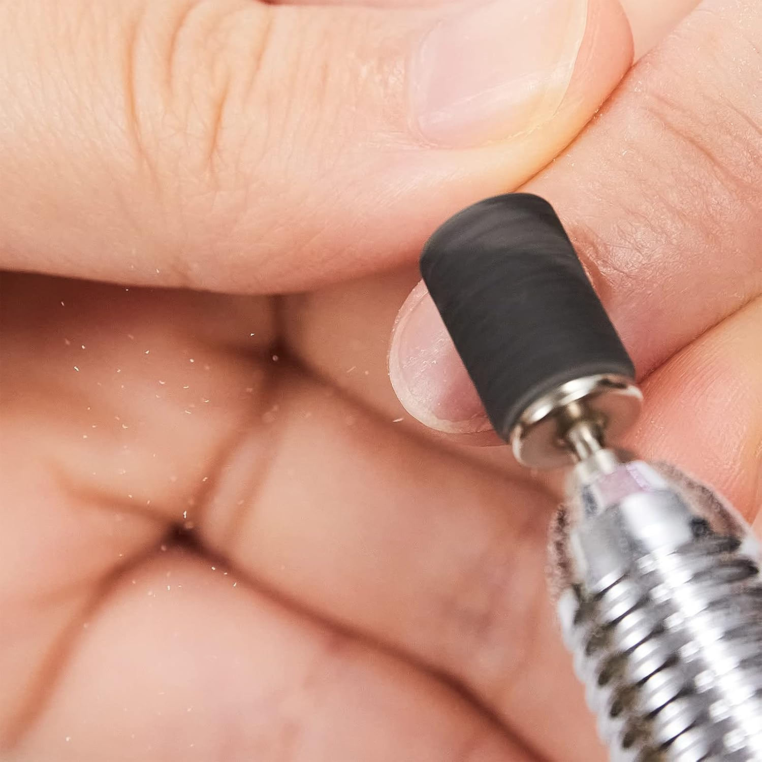 Makartt Sanding Bands for Nail Drill - 100 Pcs #240 Fine Grits Nail File Sanding Bands for Drill Bits, Nail Prep Smooth Polish, Upgrade Thicker Durable Sanding Drill Bit for Acrylic Nails Gel, Black image number 4