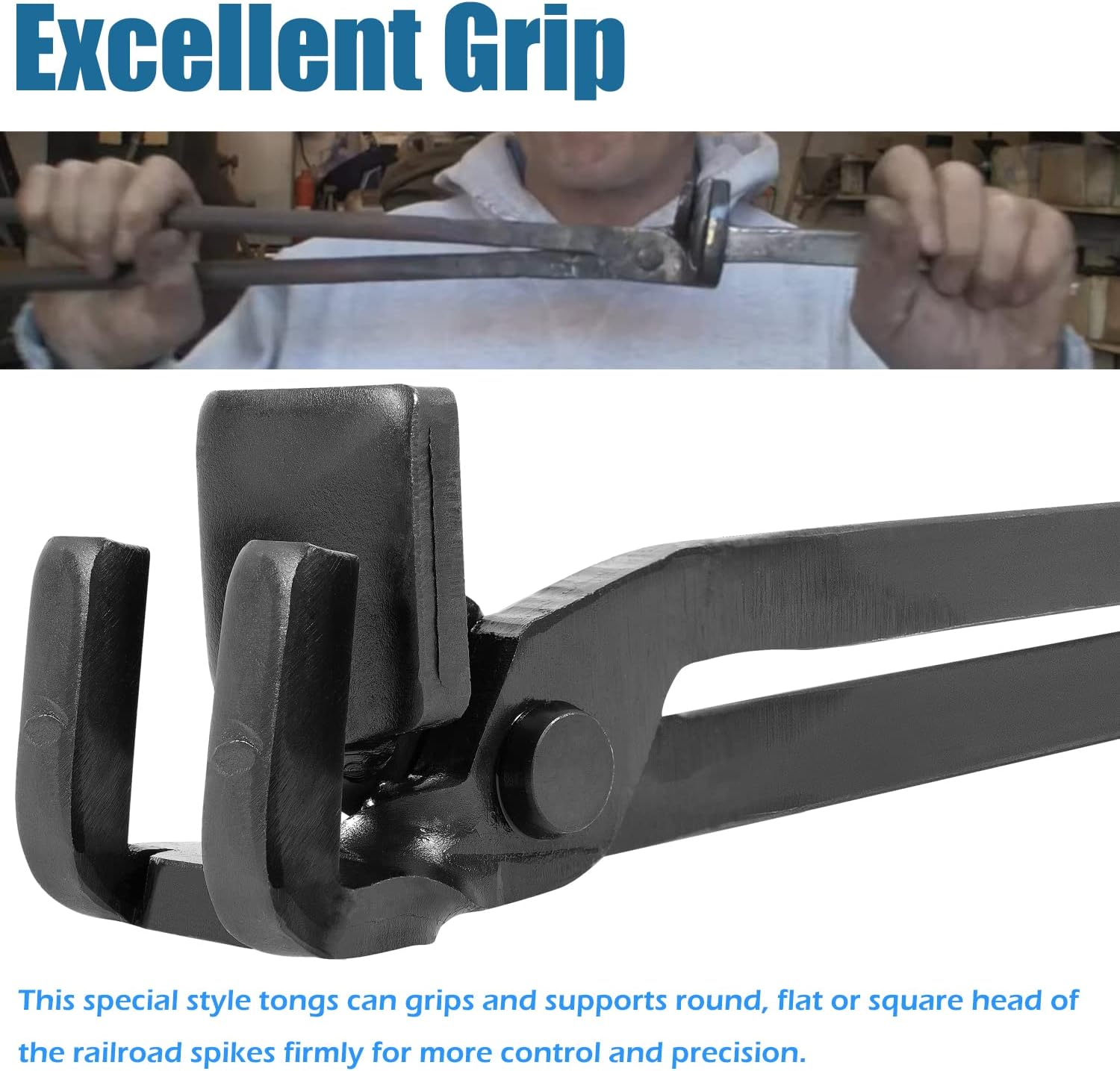 Blacksmith Railroad Spike Tongs image number 3