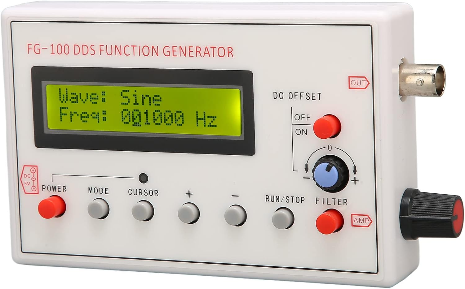 1Hz‑500Khz DDS Functional Signal Generator, Sine Triangle Square Sawtooth Waveform Function Generators, DDS Functional Signal Generator for Electronic Circuit Testing and Debugging image number 3