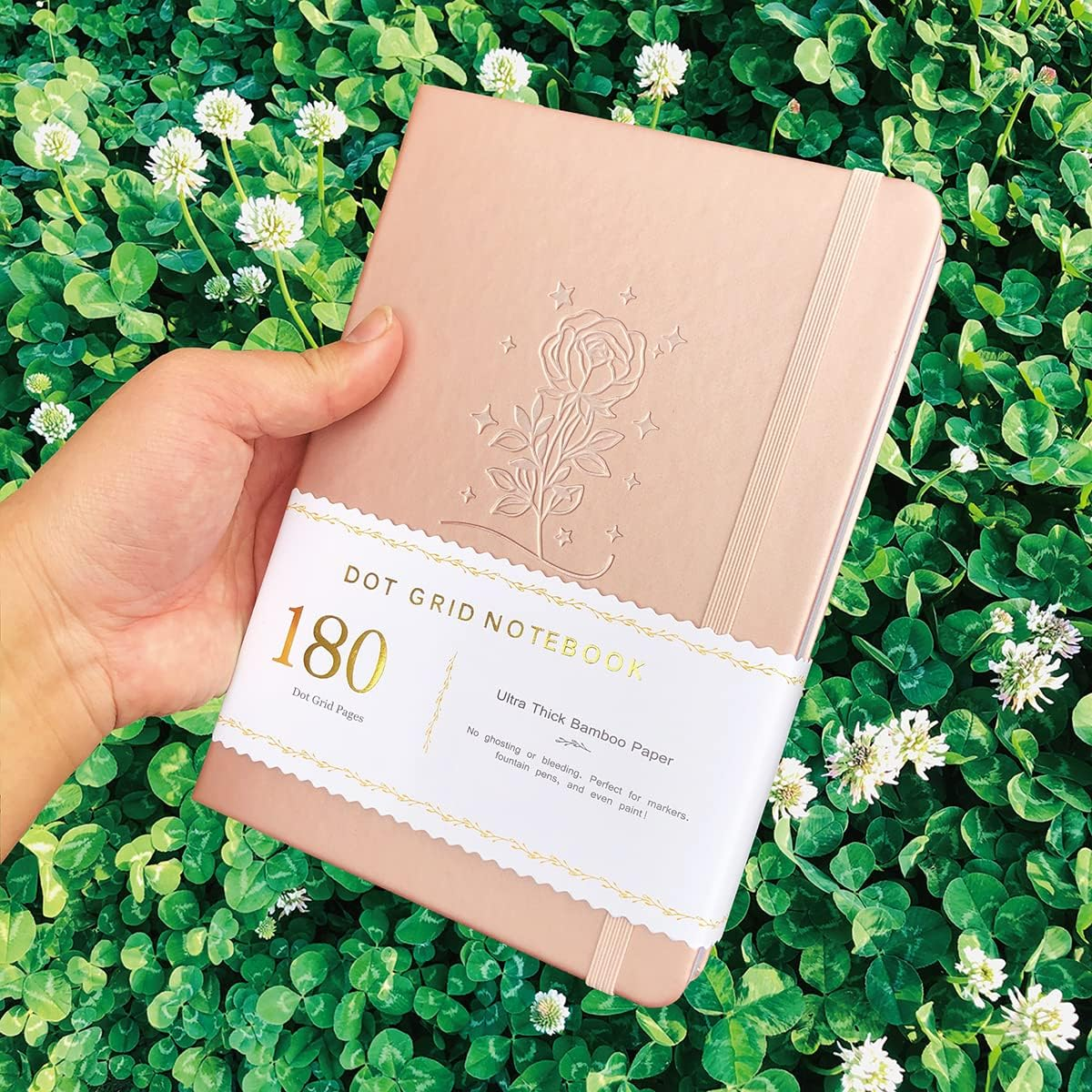 A5 Dotted Notebook - Bullet Dot Grid Journal - 180G Thick Bamboo Paper - 160 Dot Grid Pages 5X5 MM - Waterproof Hardcover - Watercolor Drawing for Artist and Students (BK-1) image number 1