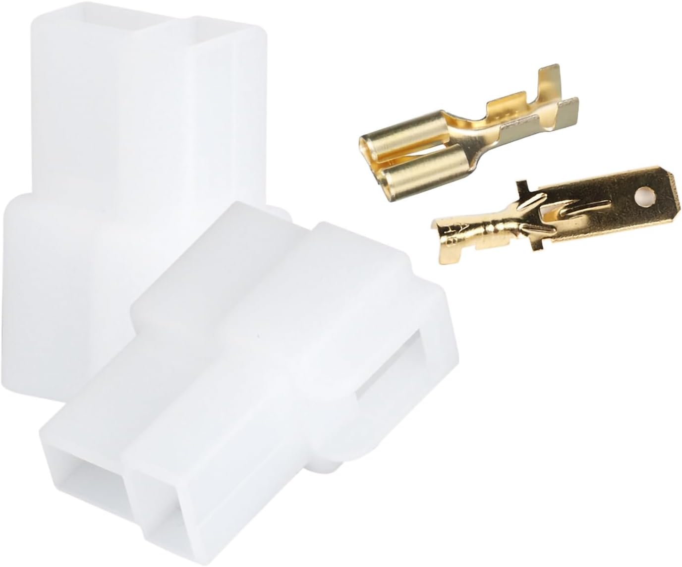 T-Type 2 Pin Power Plug Car Radio Cable Connectors for Ham Radios, 5 Male and 5 Female with 20 Copper Sheets image number 5