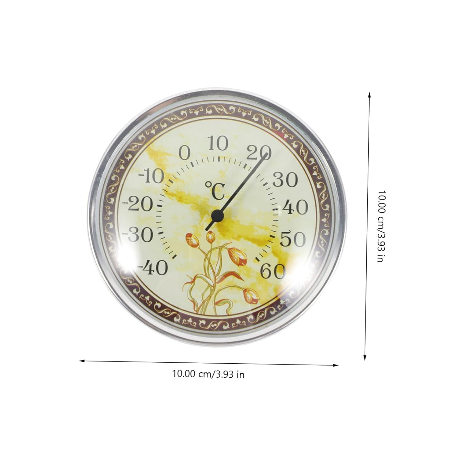 DECHOUS High-Precision Hanging Sauna Wall Thermometer with Tulip Design Indoor Outdoor Temperature Gauge for Nursery Lightweight Temperature Monitor for Sauna image number 3