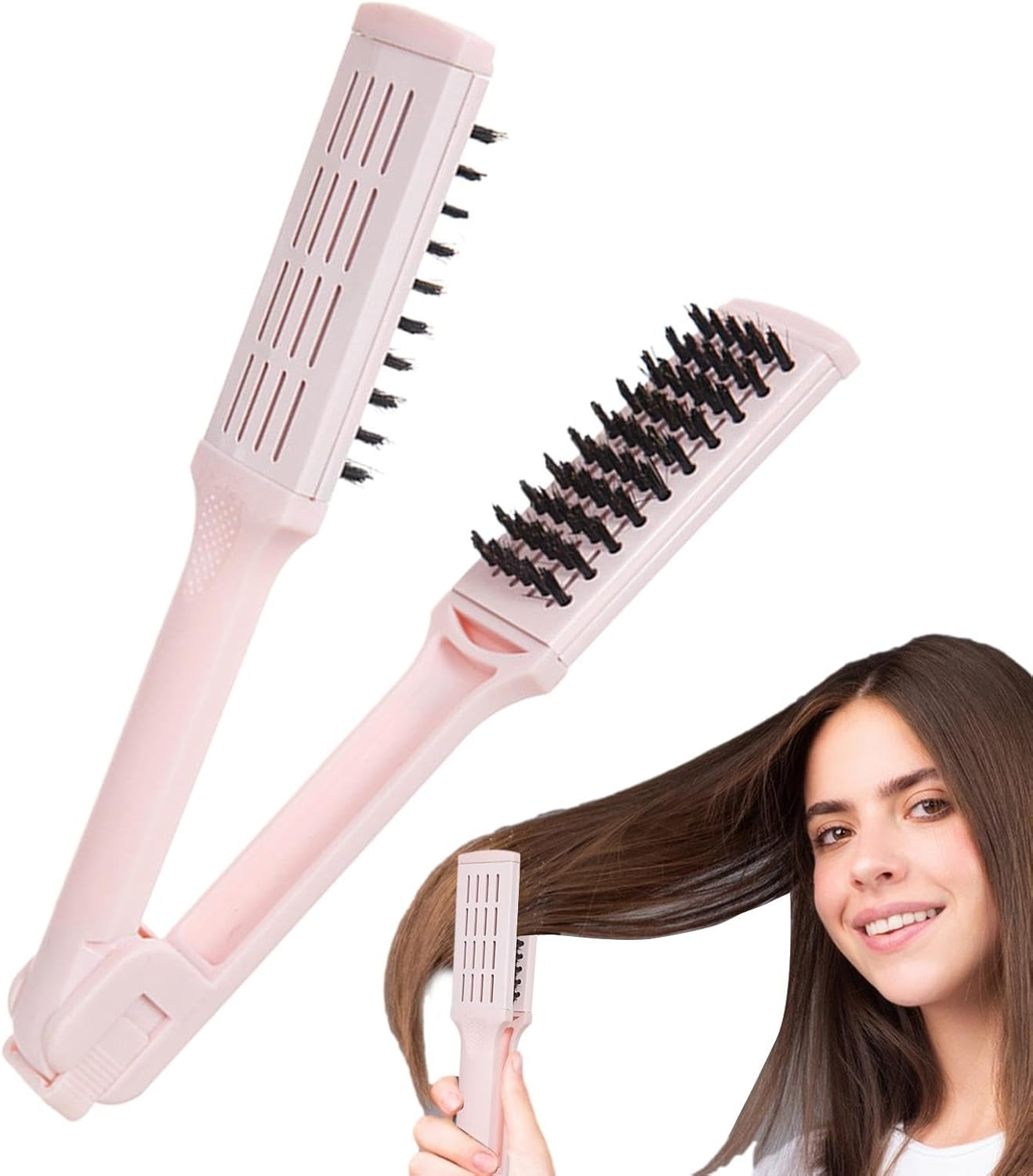 Hair Straightener Comb | Electric Comb for Hair - Hot Comb Straightener, Straightening Iron with Built-In Comb for Men, Friends, Beautician image number 2