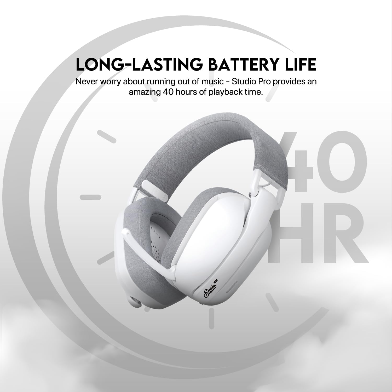 FANTECH WHG03P Wireless Gaming Headset, Quad-Mode with Combo USB-C/A 2-In-1 Dongle, 40H Battery, 7.1 Surround Sound, 180G, Foldable ENC Mic, for Pc/Ps5/Switch/Mobile(White) - Grey image number 3