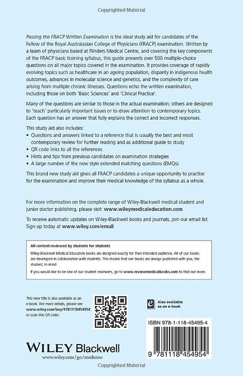 Passing the FRACP Written Examination: Questions and Answers image number 4