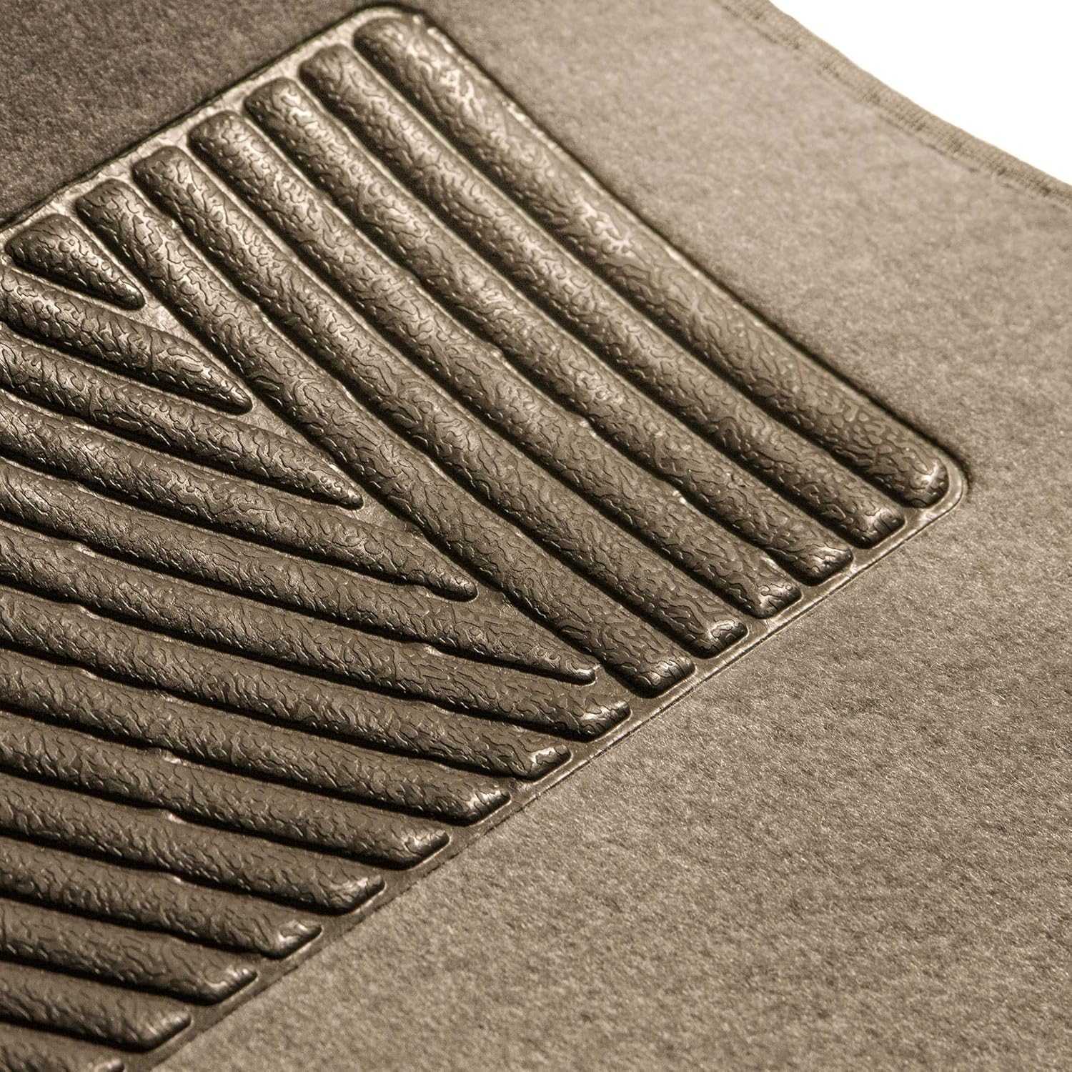 FH Group F14403BEIGE Beige Carpet Floor Mat with Heel Pad (Deluxe) - Tan-Solid image number 3