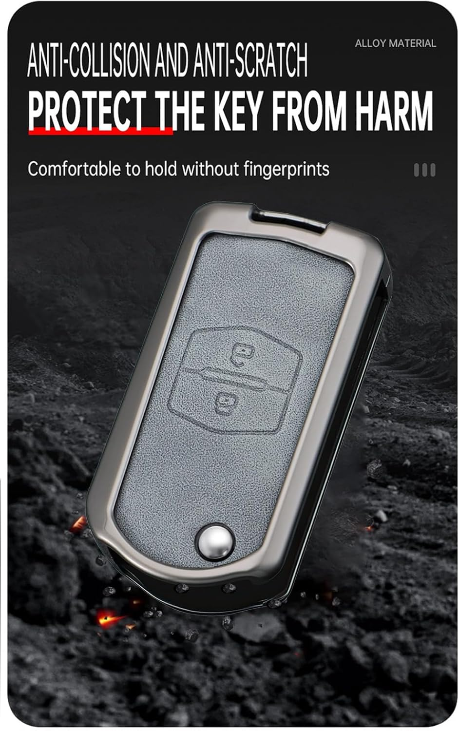 Ontto Zinc Alloy Car Key Case Cover Fit for Mazda Demio 2 3 5 6 2003-2013 M3 M5 M6 CX-5 CX7 CX9 RX8 MX5 MPV Smart Key Holder Flip Case Shell Keychain Keyring Accessories 2 Buttons C3 - A-(2 Buttons) L-Keychain image number 6
