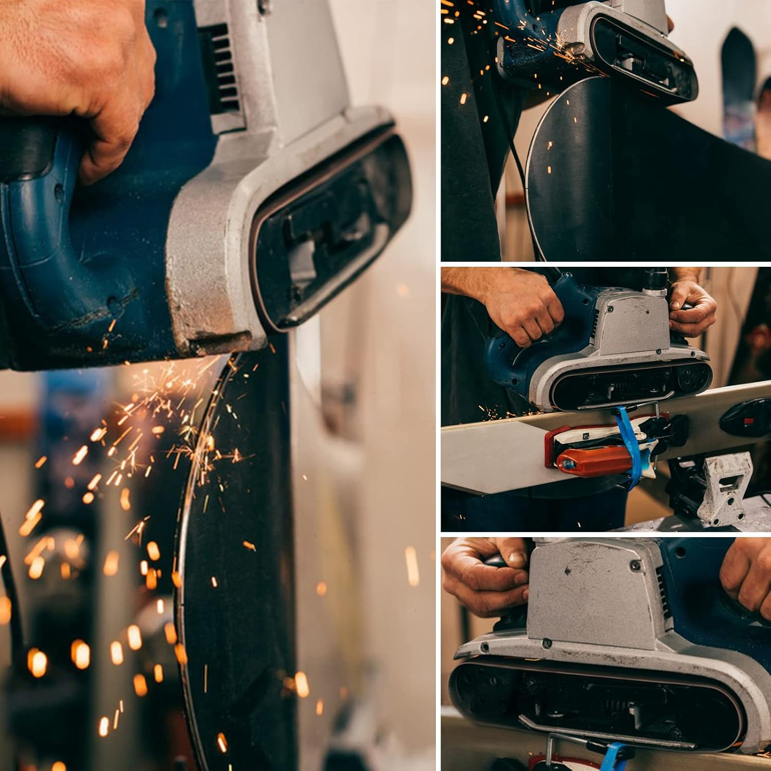 Sruhrak Sanding Belt 100 X 610Mm- 12 Pcs Silicon Carbide Sanding Belts 2 X 60/120/240/400/600/800 Assorted Grits High Performance Silicon Carbide Abrasives for Knife Sharpening and Metalworking image number 5