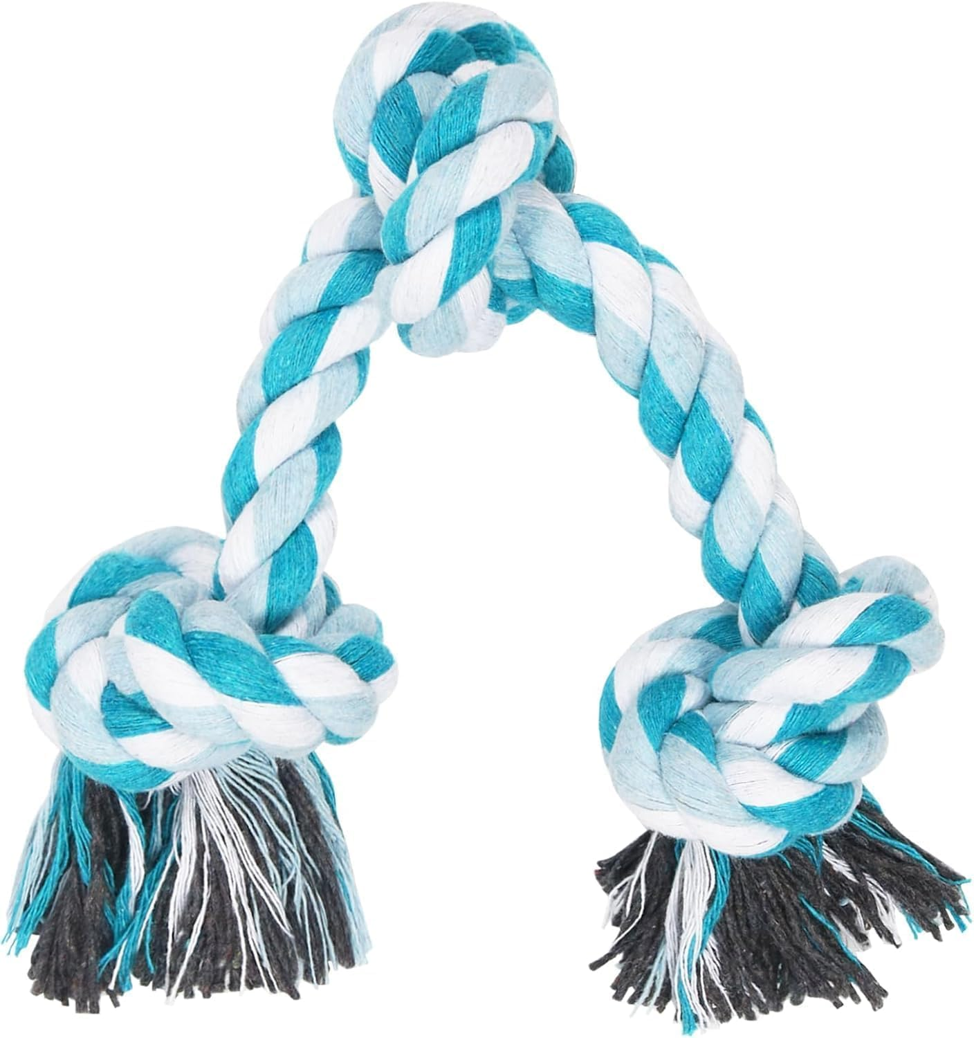 Dog Rope Toys, Durable Braided Cotton Pet Chew Rope Toys for Dog Cat Puppy Teeth Cleaning (Blue, One Size)