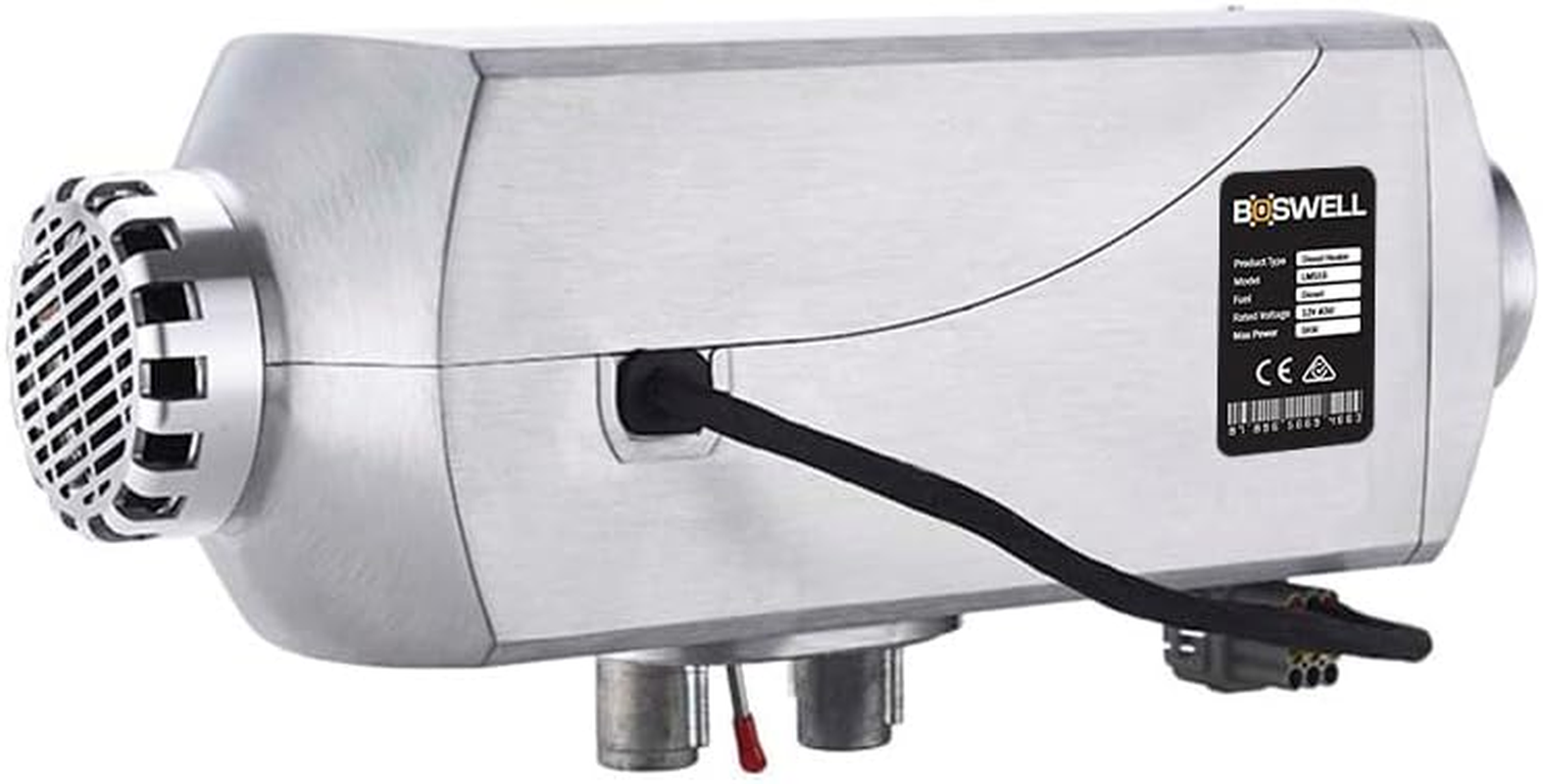 BOSWELL DIESEL AIR HEATER 12V 5KW ALUMINIUM SHELL Parking Camper Van Caravan Silver image number 2